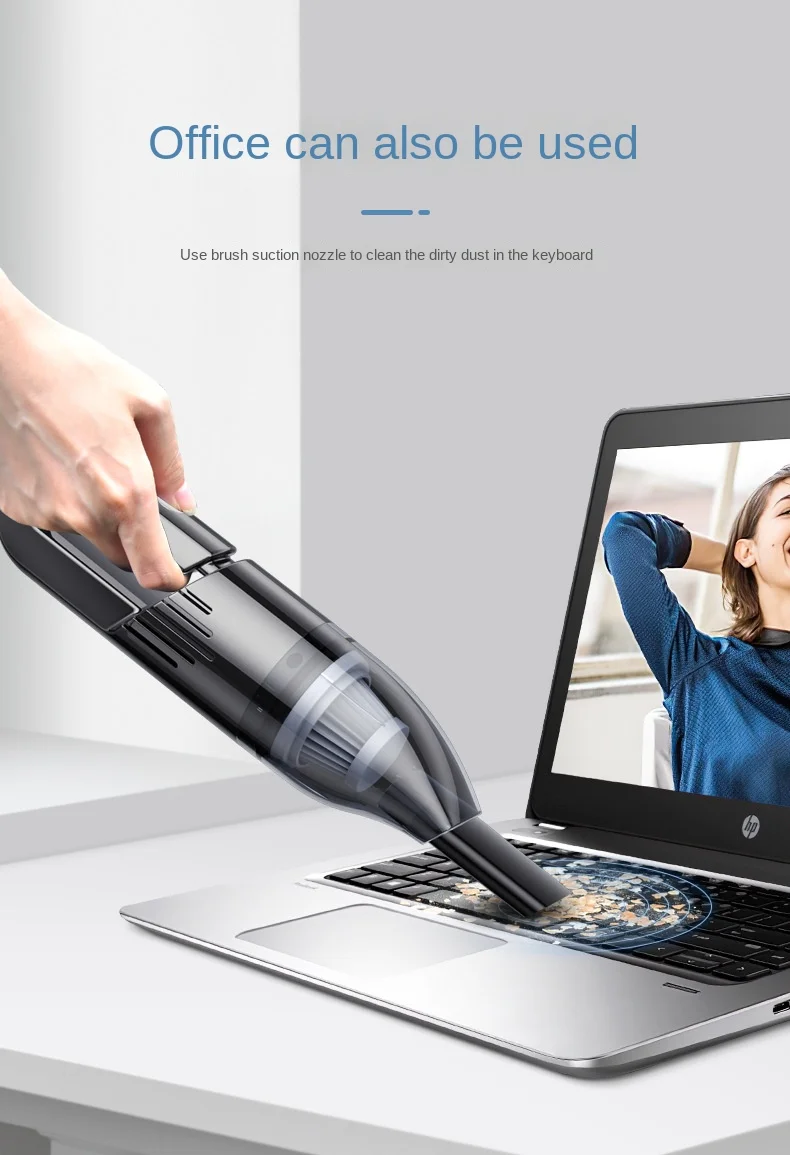 Aspirateur à Main Sans Fil 120w 9000Pa Aspirateur De Voiture Aspiration Forte Aspirateur Sec