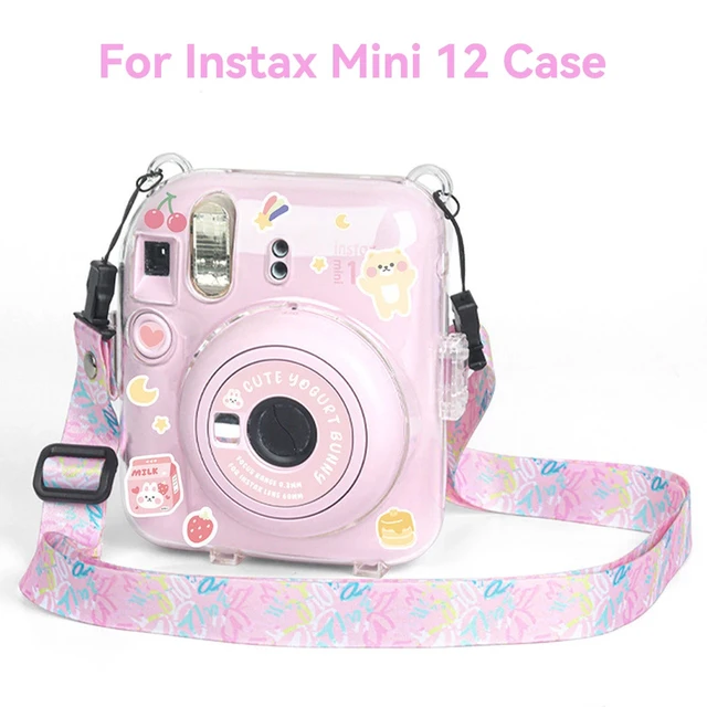 Étui transparent pour appareil photo Fujifilm Instax Mini 12, housse de  protection, sac de transport, sangle initiée, sac de rangement, 3 pièces -  AliExpress