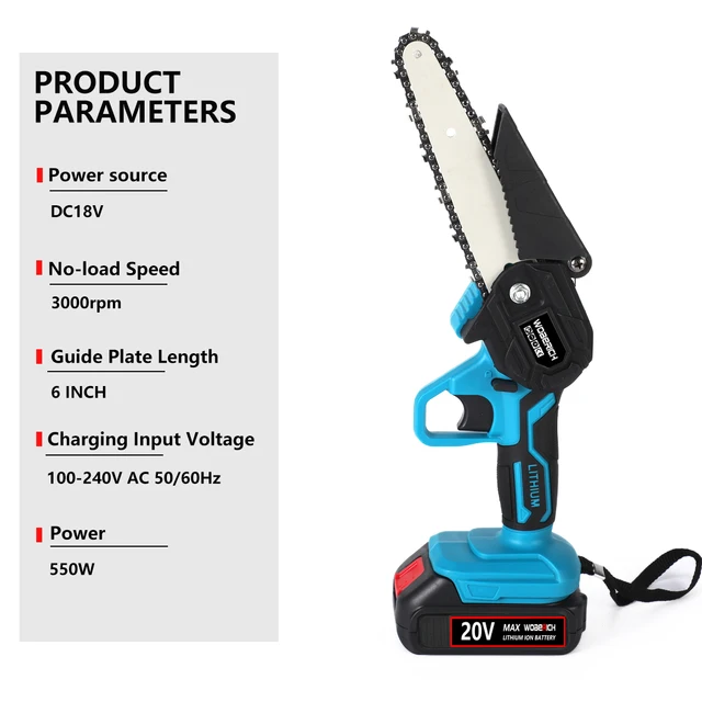 Efficient and affordable cordless chainsaw for pruning and trimming