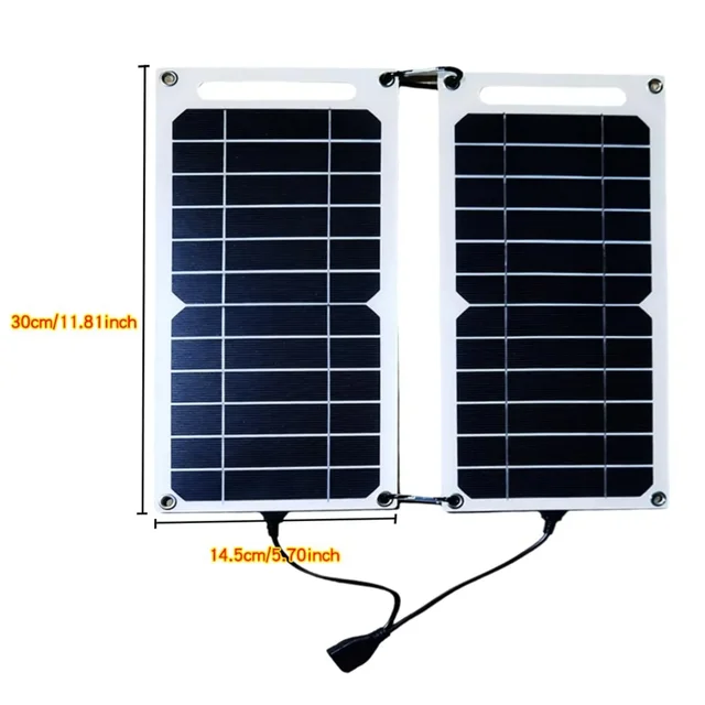 USB Fast Charging Solar Panel Waterproof Outdoor Hiking Camping Portable Battery Mobile Phone Power Bank Charging Board 2