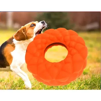 Pet Dog Chewing Toy Foraging Plate Rubber Ring Leak Feeder Resistant To Bite Molar Foraging Interactive Game Educational Toys 1