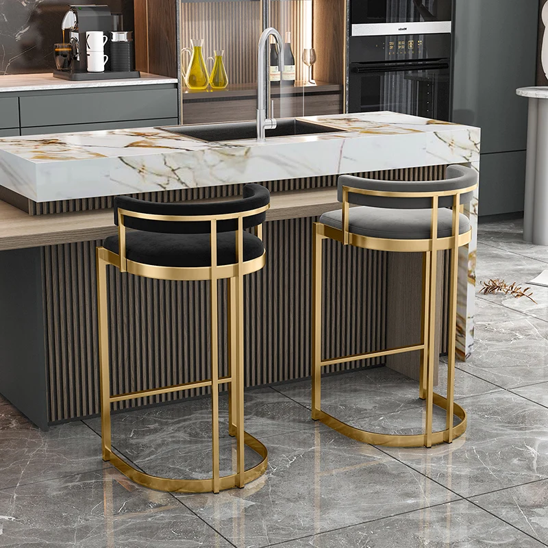 Lounge Seggioloni Di Lusso Cucina Bancone Bar Sgabello Da Bancone Nordico Cucina Metallo Moderno Oro Chaises Mobili Per La Casa