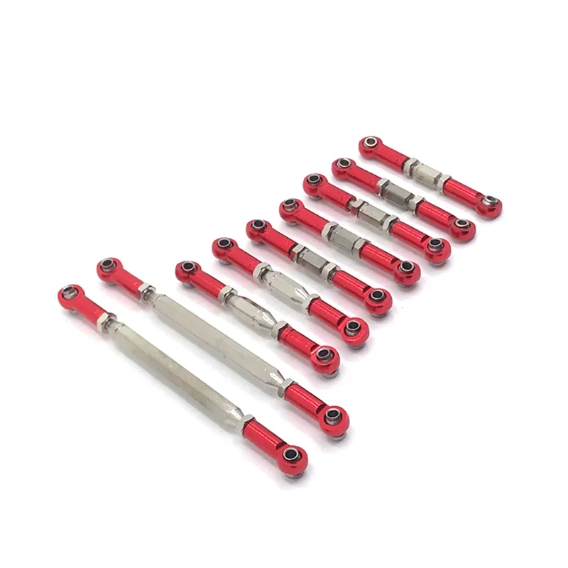 2 Pièces Tiges De Liaison Direction RC Métal - Liens Servo Bras RC Pour HSP 94111 94188 Camion Voiture Télécommandée (Bleu)