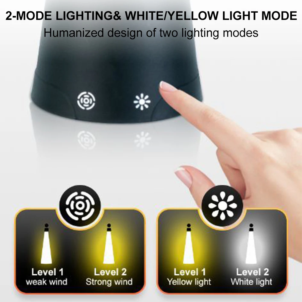 Portable Mosquito Repellent Fan with LED Light for Outdoor Use