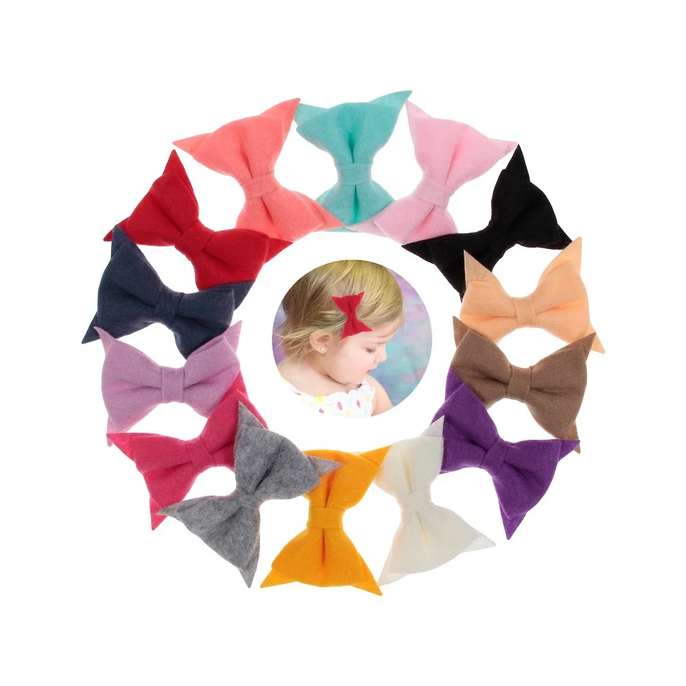 

Заколка для волос с фетровым бантом для женщин и девочек, милая шпилька с рыбьим хвостом для малышей, Детские аксессуары для волос, фотореквизит, подарки, 10 штук в партии