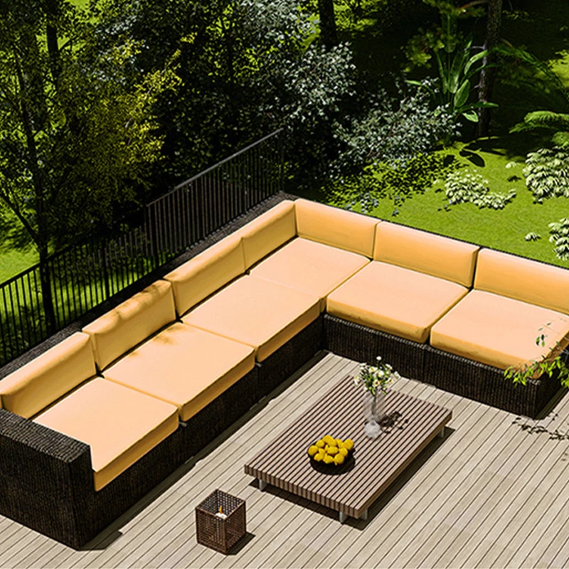 Outdoor sofa cover home hotel garden patio waterproof rattan corner sofa covers sun-proof anti-dust furniture protector cover