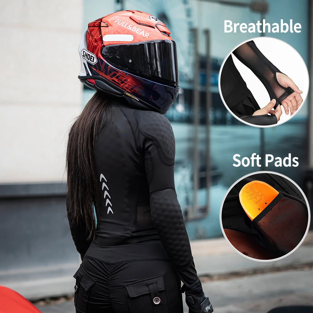 Women Motorcycle Jacket and Pants Set WOSAWE Removable Pads Summer Breathable