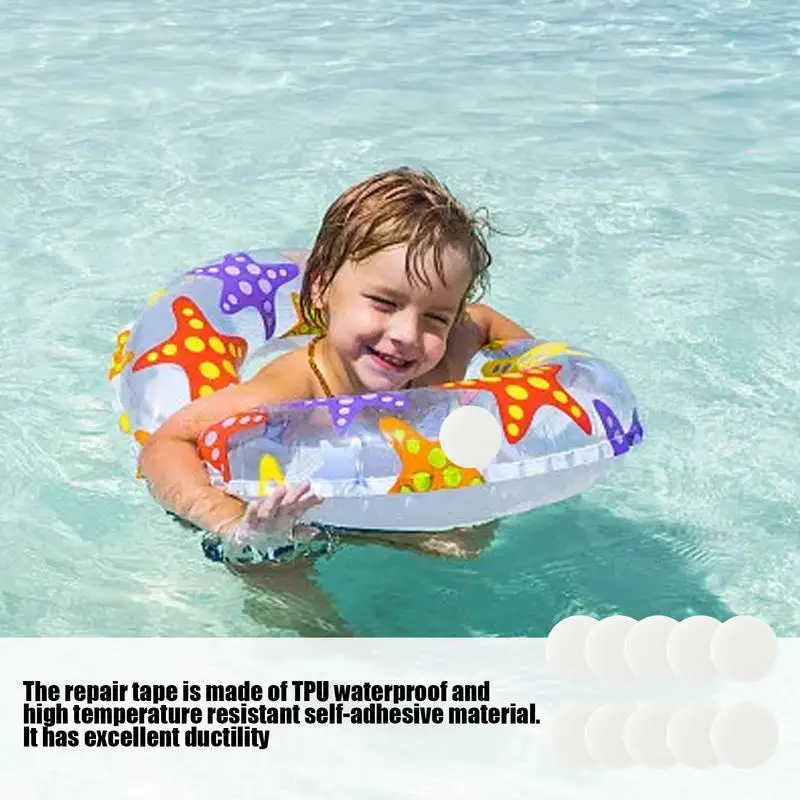 Air Mattress Patch 10pcs Pool Liner Patch Kit Multipurpose Hot Water Resistant UV Resistant Inflatable Patch Repair Kit For PVC 4