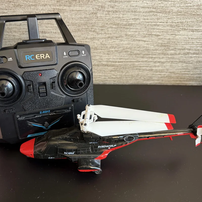 Hélicoptère RC 2.4G 8-10min Vol Rouge/Noir Opt/Std
