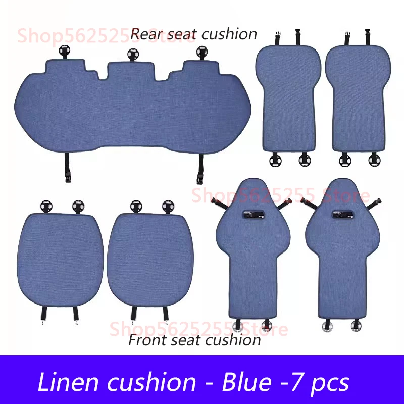 

For ZEEKR 001 2022 2023 Car Seat Cushion Linen Cushion Seat Cover Four Seasons Car Interior Decoration Modification Accessories