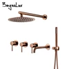 Shower Faucet Set Shower System Bathtub Faucet Set Bath Mixer Tap Bathroom Rainfall Head Shower Hot And Cold Kit In 3 Ways 2