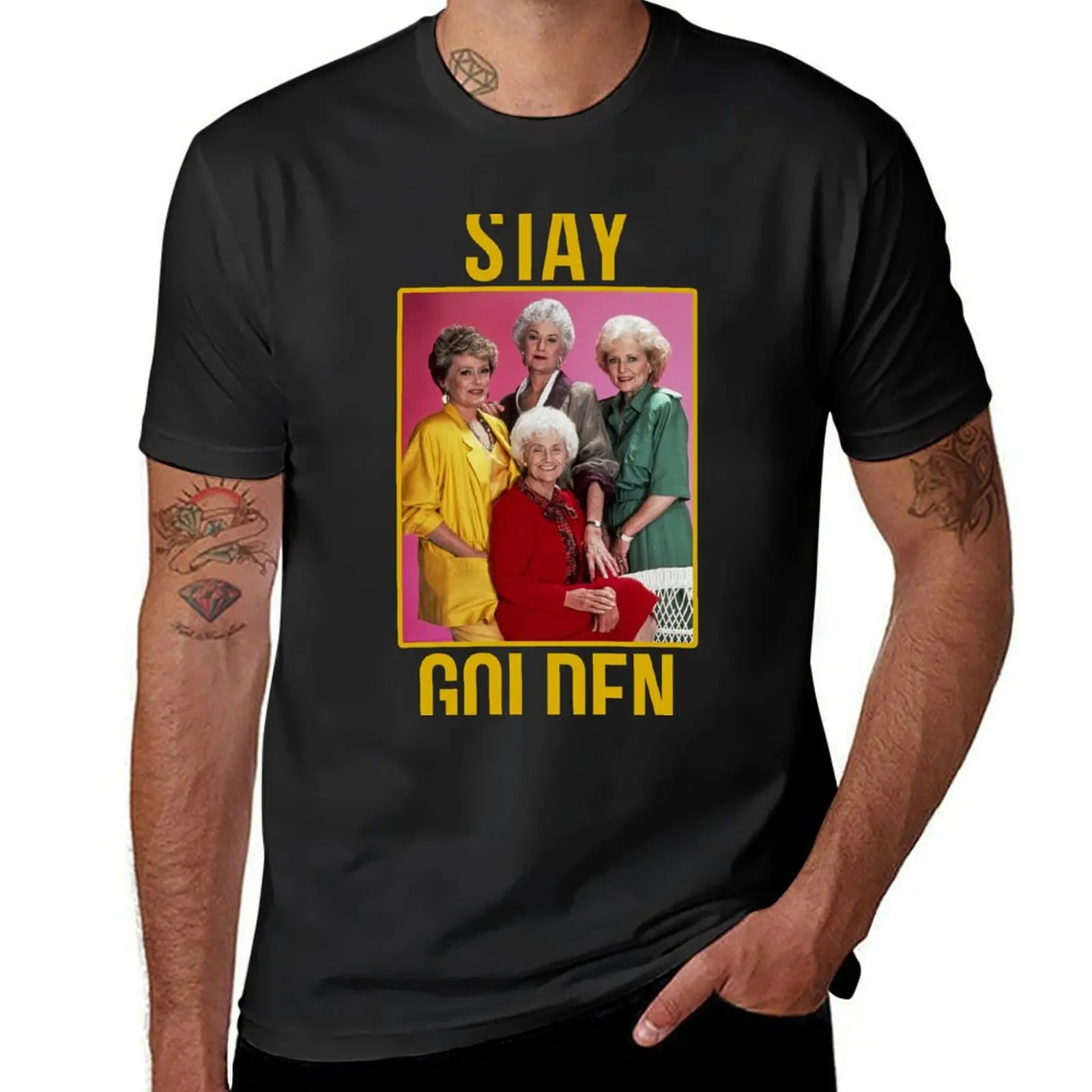 

STAY GOLDEN T-Shirt summer tops sports fans Men's t-shirts
