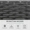 2 Piece Outdoor Wicker Rocking Chairs with Padded Cushions, Aluminum Furniture Rattan Porch Rocker Chairs with/Armrest 4