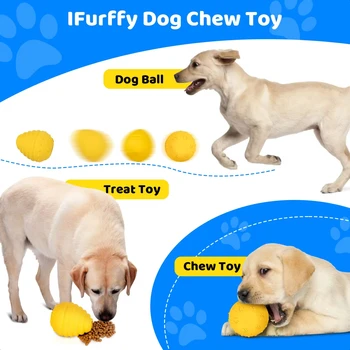 Interactive Dog Toys Detachable Dog Tug of War Toy with 2 Rings Natural Rubber Dog Chew Toys Suitable  Large Dogs  Teeth 3