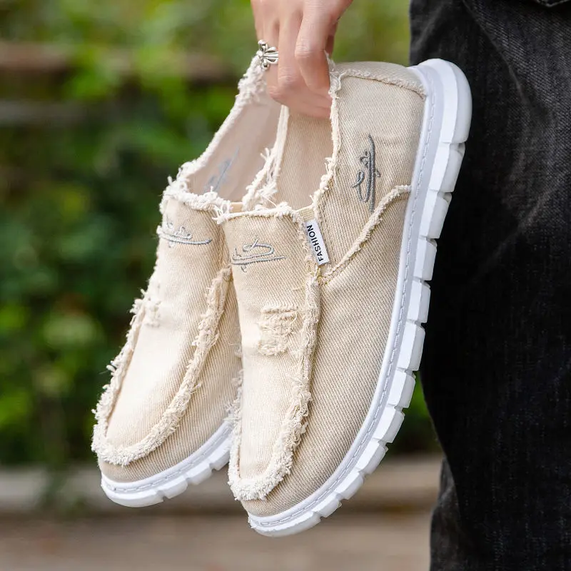Neue Anti Geruch Leinwand Espadrille Schuhe Männer Vulkanisierte Turnschuhe Junge Atmungsaktive Slip Auf Trainer Clipper Gym Schuhe Mann Plain Loafer – Detail 24