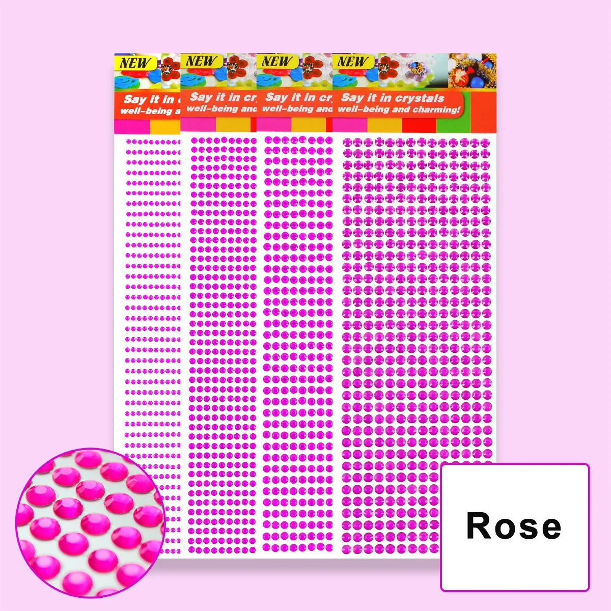 Bling Acrylic Rhinestone Sticker Sheet – Gem Diamond Self-Adhesive Embellishments for DIY Crafts & Wedding Décor