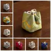 Chinese Style Teacup Drawstring Cloth Pouch Print Portable Small Item Pouch Multifunctional Breakage-proof Teaware Storage Bag 6
