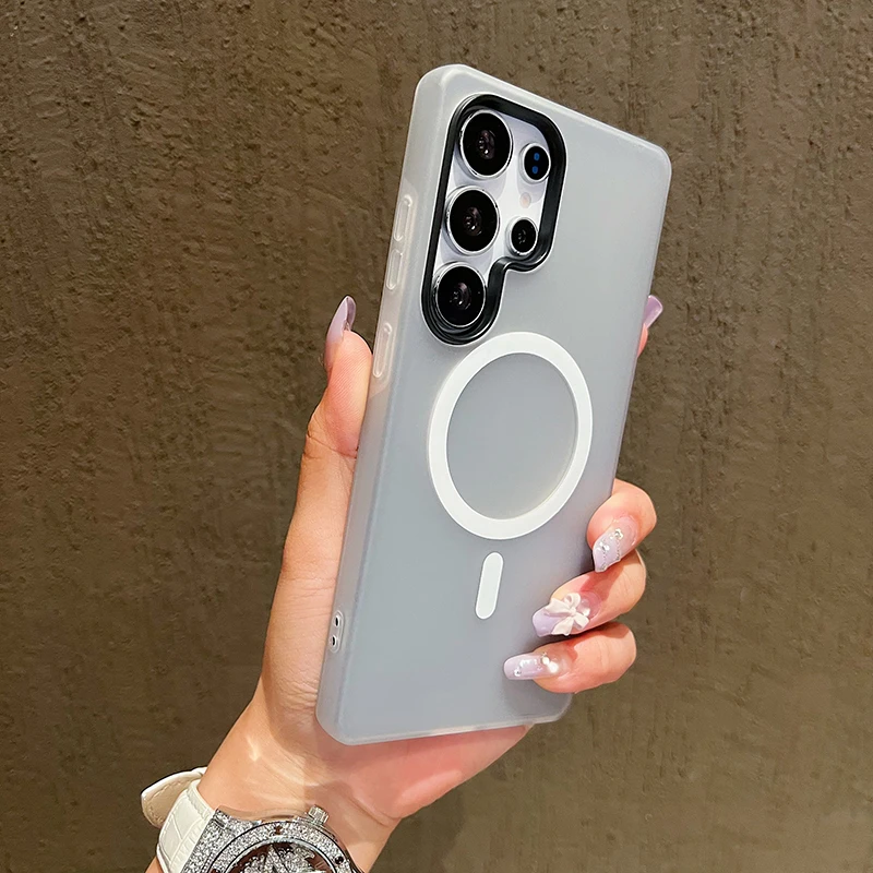 Candy Color Matte Magnetic Phone Case with Magsafe Wireless Charging Compatibility