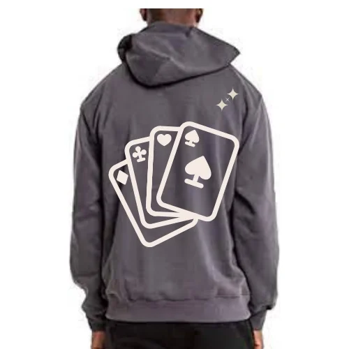 

Men Oversized Loose Hoodie Women Casual Poker Print Pullover Y2k Men Clothing Gothic Streetwear Sweatshirt
