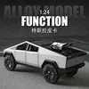 1:24 Tesla Cybertruck Pickup Alloy Car Model Diecasts Metal Toy Off-road Vehicles Truck Model Sound and Light Kids Gifts C107 2