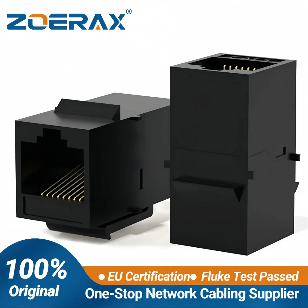 ZoeRax 2PCS Keystone Jack Rj45 Koppler Inline Koppler für Cat7/CAT6A/CAT6/CAT5E Buchse auf Buchse Einsatz koppler