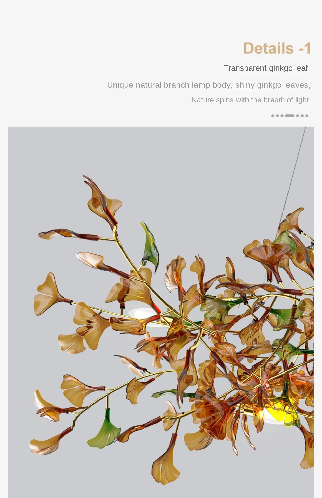 Description Picture 4 of itemMorden Nordic LED G9 Chandelier With Leaves Decorative Pendant Light for Colorful Acrylic Lampshape Home Decor Hanging Lamps