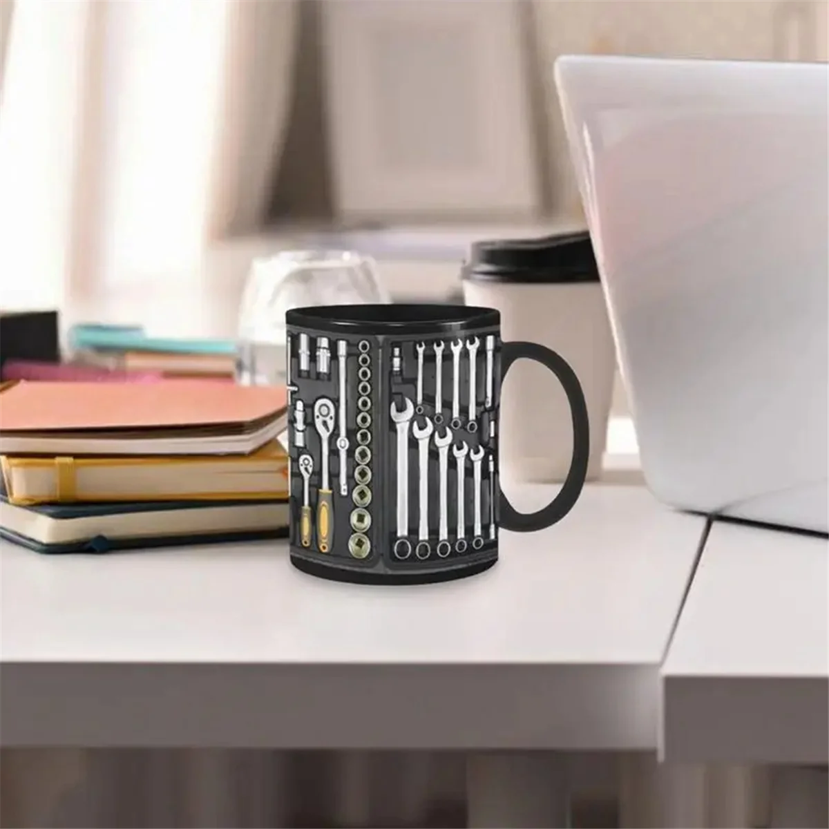 Mechanic Themed Ceramic Mug With Novelty Tyre Shaped Design