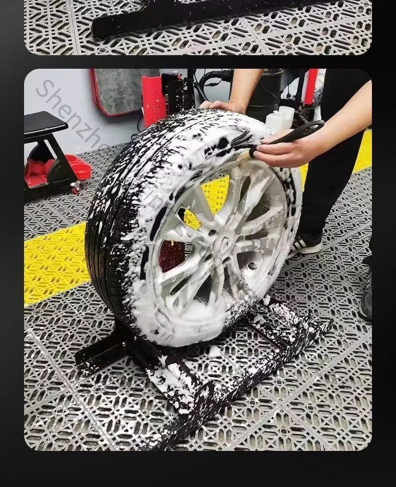 Wheel Cleaning Rack, Stainless Steel Car Beauty Special Drum, Rotating Wheel Cle