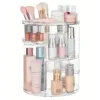 360° Rotating Makeup Organizer, Spinning Bathroom Organizer Countertop, organizer for cosmetics,Cosmetic Holder Shelf,(Clear) 4