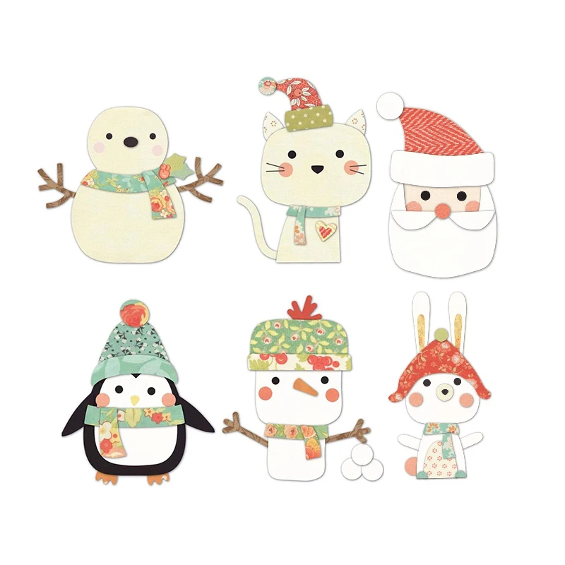 5 Pcs/Set Christmas Metal Die Cuts Christmas Tree Cutting Dies Cut