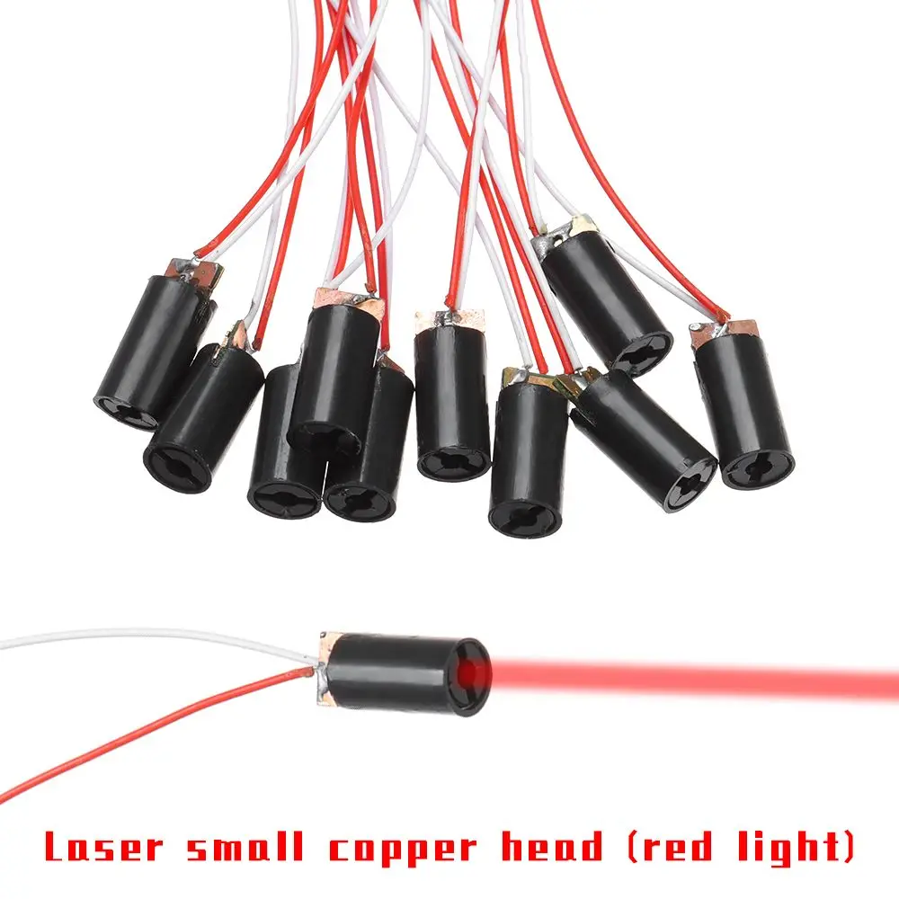 5/10Pcs Adjustable Lasers Dot Diode Module 650nm 6mm 5V Mini Copper Head Laser Diodes Practical Power Tool Accessories laser head