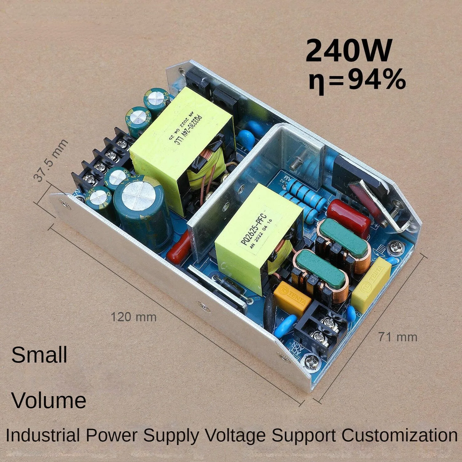 

24V/36V high-power 240W power module bare board AC 85V-265V to DC 24V/36V U-shaped industrial grade power supply