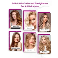 Outil capillaire professionnel européen 2-en-1 : Sèche-cheveux et lisseur à ions négatifs pour un coiffage longue durée sur cheveux humides ou secs 3