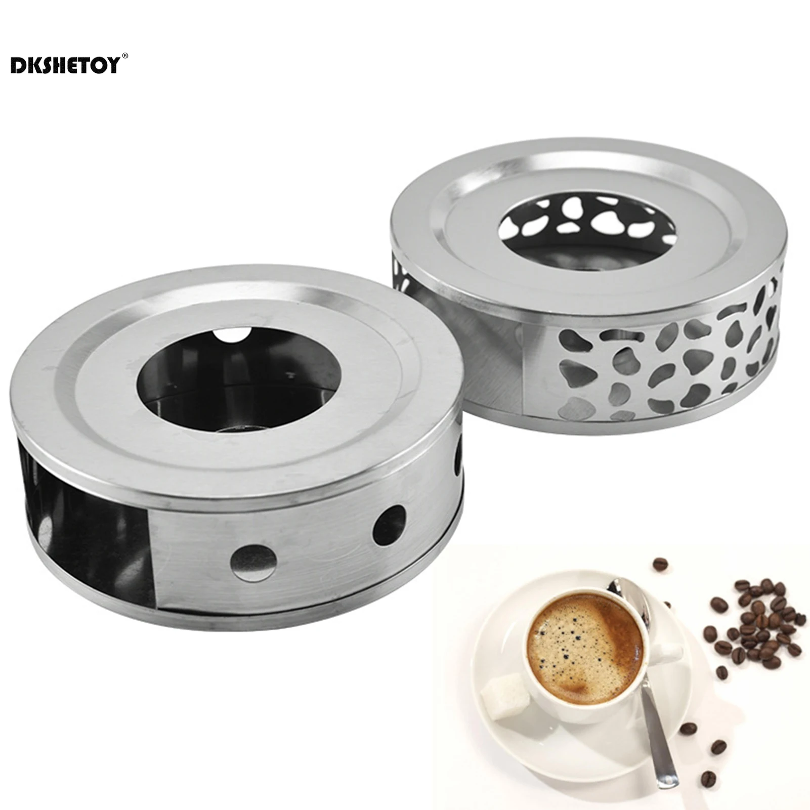 Description Picture 2 of item6.2 inch Teapot Warmers Trivets Stainless Steel Round Base Candle Heater Kitchen Dining Gadgets accessories