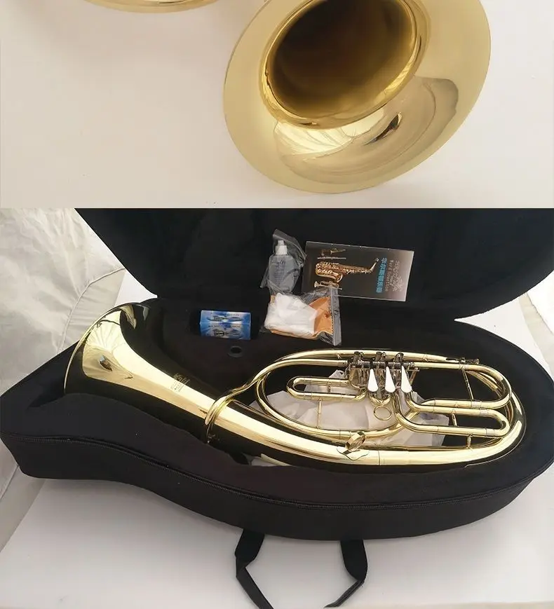 BACH 530 580 Baritone Horn Brass gold-plated tenor Baritone B-flat professional 3/4 key performance instrument trumpet horn