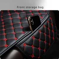 PU Leather Car Seat Cover Universal Minimalism Soft Seat Cushion Protective Cover with Storage Pocket Car Interior Accessories 2