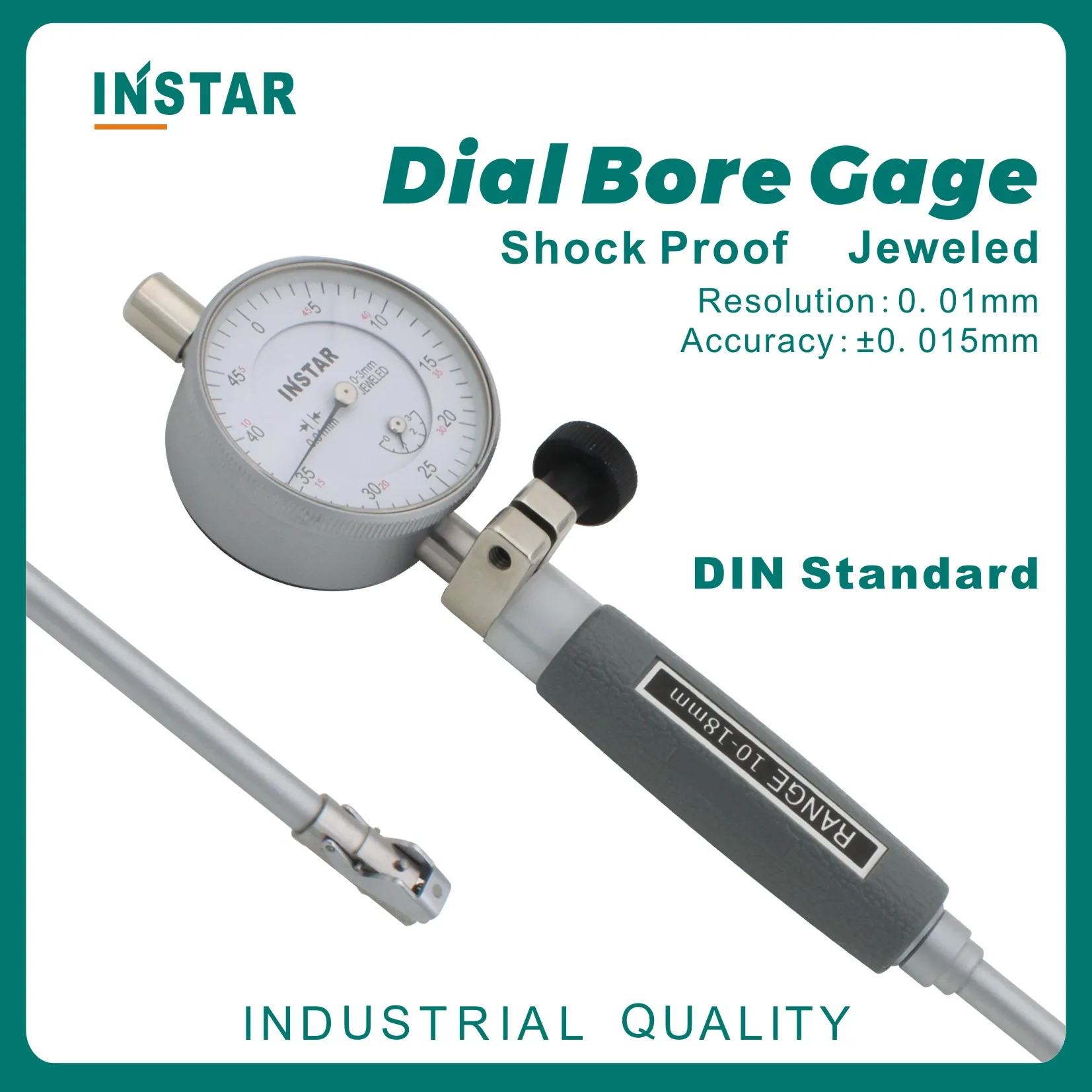INSTAR Dial Bore Gauge 10-18mm 0.01mm Small Dial Shock Proof Industrial Quality Gauge 18-35mm 50-160mm DIN Standard dial indicator gauge,dial indicator,inner diameter gauge