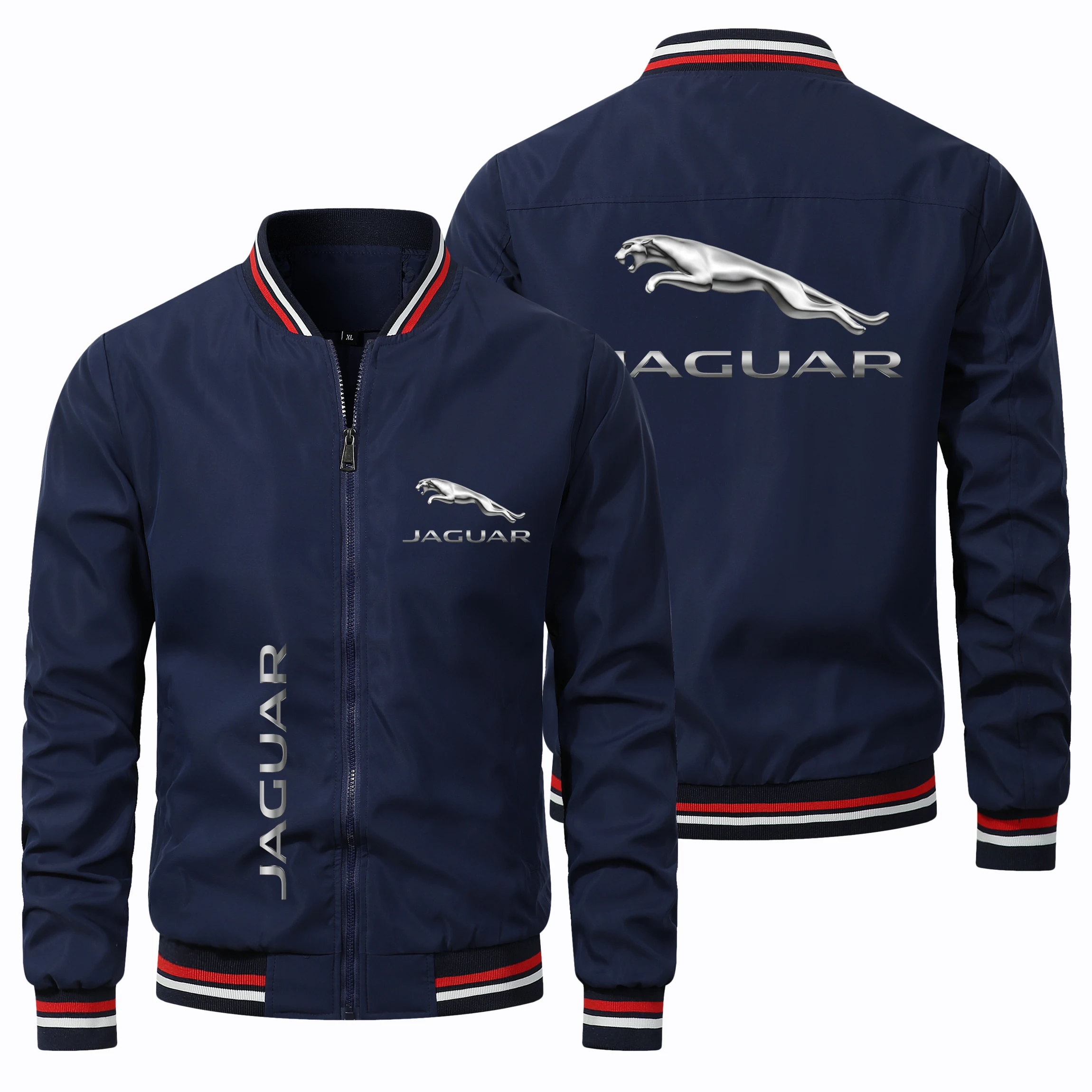 

Jaguar Car Printed Logo Jacket Men's Biker Jacket Coat Street Fashion High Quality Clothing Oversized Bomber Pilot Jacket S-4XL