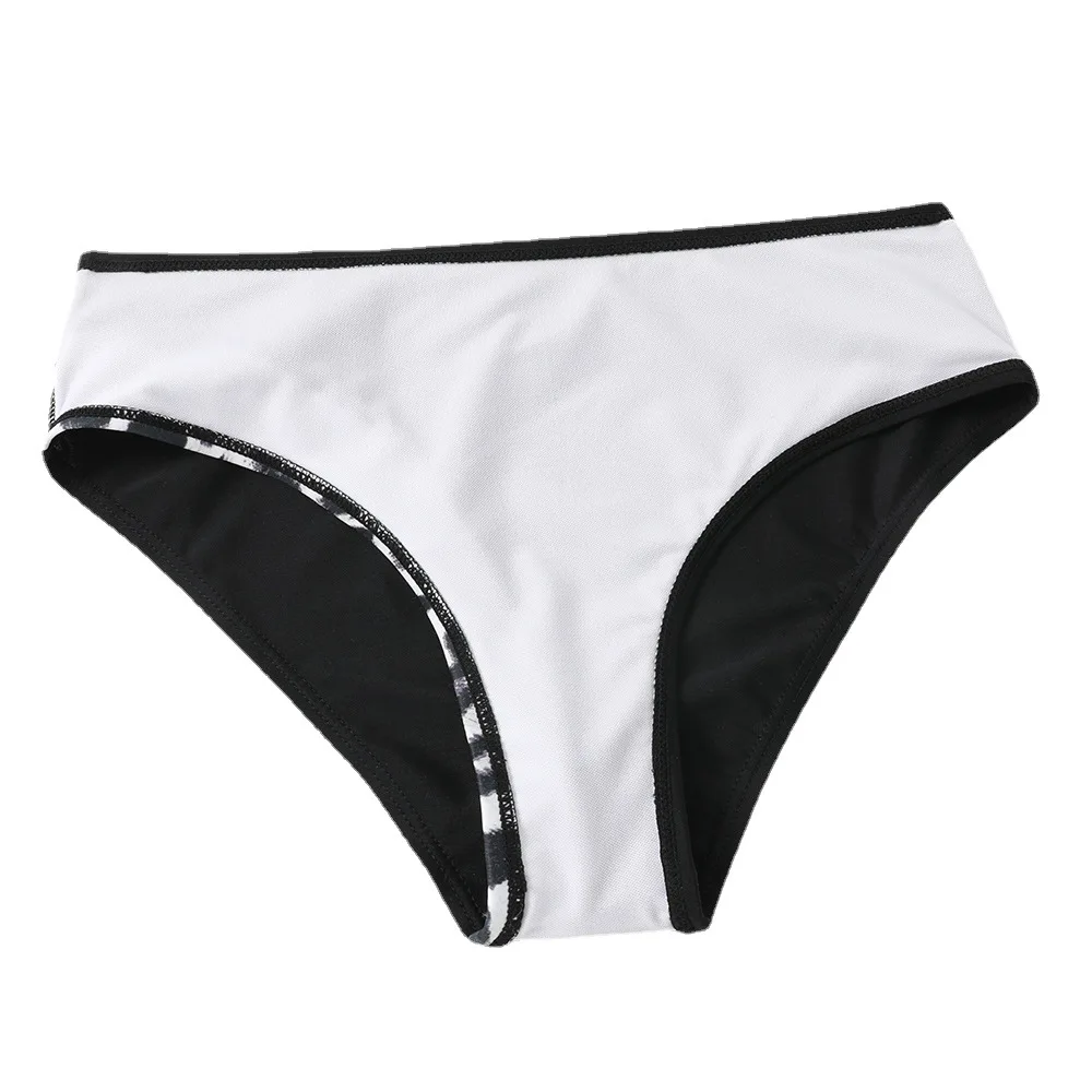 2023 new high-waisted color-blocking bikini swimwear hot in Europe and America sexy bikini