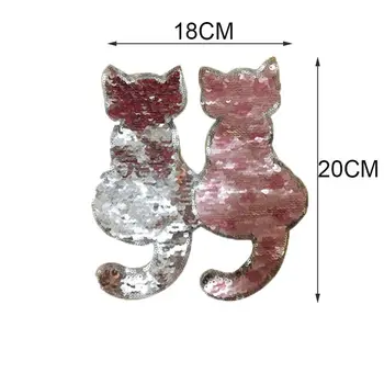 ترتر القط القابل للانعكاس مع تغيير اللون ، خياطة حقيبة حول الرقع للملابس ، رقعة زين ذاتية الصنع ، معطف ، جينز ، جديد 2