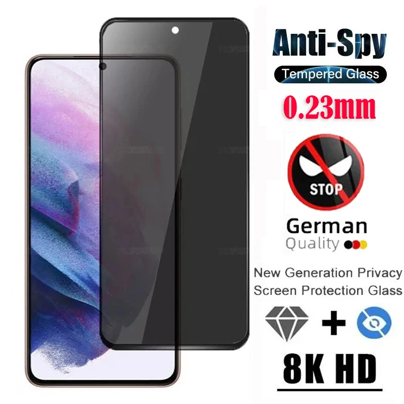 

Anti Spy Privacy Ultra Thin 0.23mm 9H Tempered Glass For Samsung Galaxy S24 Ultra S23 S22 S21 Plus Note 20 Screen Protector Film