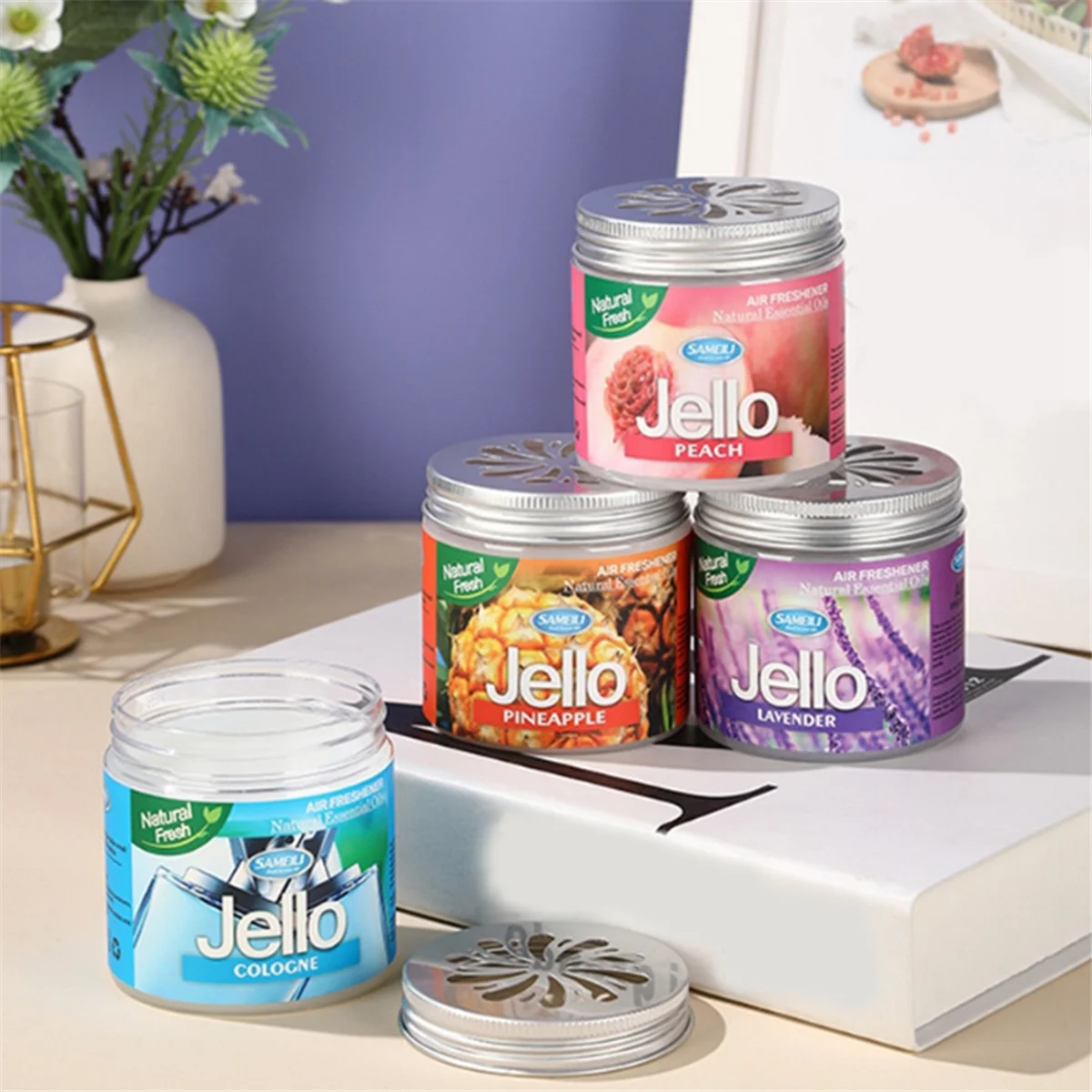 Car 220g Jello Perfume Air Freshener Car Balm Deodorizing Long-Lasting Fragrance Scent Aromatherapy COCONUT