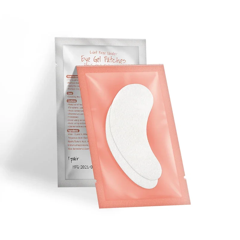 

50Pairs/Lot Patches For Eyelash Extension Under Eye Pads Paper Patches Pink Lint Free Stickers For False Eyelashes