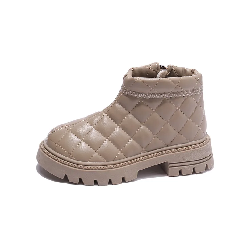 

Autumn Winter Children Waterproof leather Snow Boots Classic Kids Short Fashion Boots For Girls Brand Design Ankle Boots New