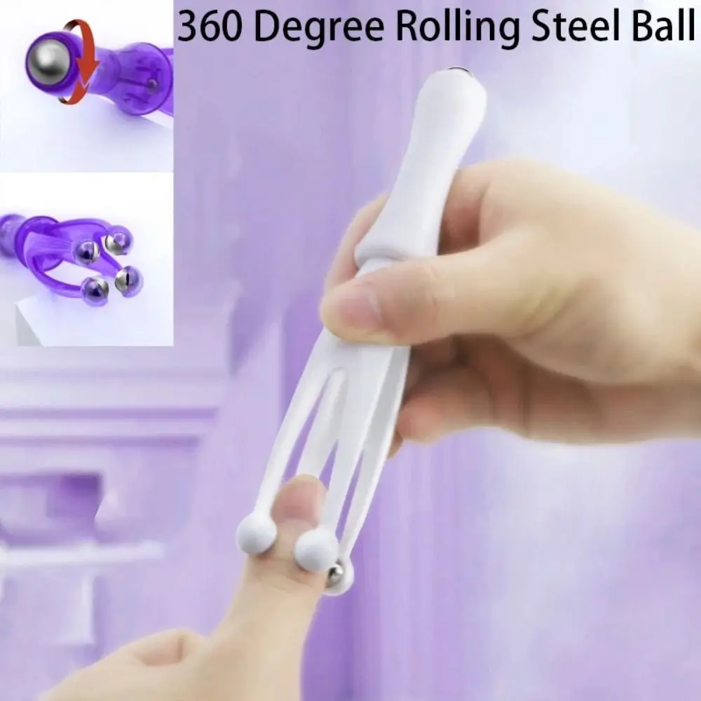 360 Degree Finger Roller Massager Rolling Steel Ball Comfortable Grip Finger Care Tools Anti-slip Muscle Relaxation