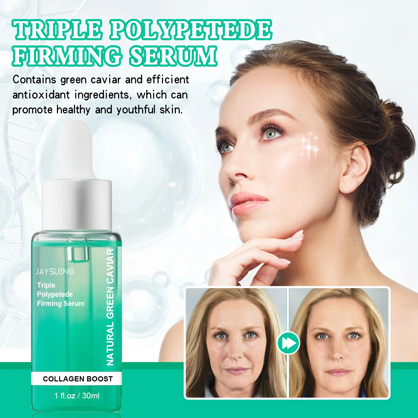 Effektive Falten entfernen Gesichtsserum Lifting Straffung Verblassen feine Linien Anti-Aging Whitening Feuchtigkeitscreme Hautpflege Korean_voghion.com