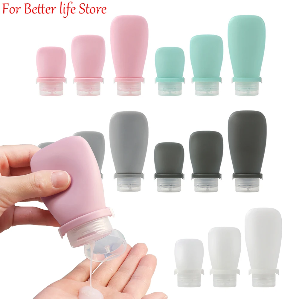 Refillable Bottle Refillable Plastic Bottles Plastic Lotion Bottle Portable Silicone Travel Bottle Cosmetic Storage Refillable Lotion Bottle Leakproof Shampoo Container Squeeze Tube Empty