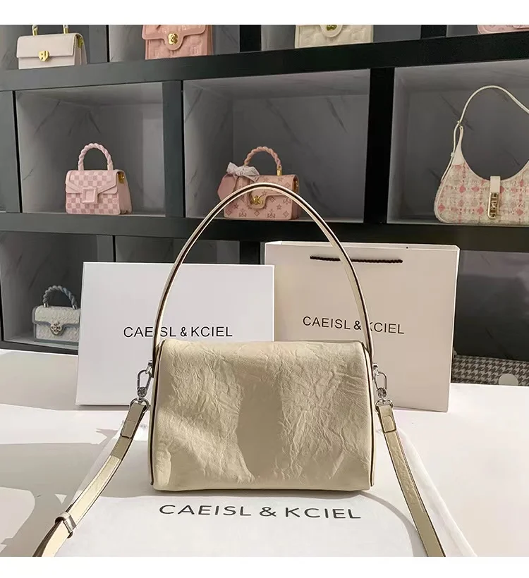 High Quality Textured Leather Embroidery Lace Pillow Bag Women Fashion Handbag Lady Purse Female Shoulder Crossbody Bag