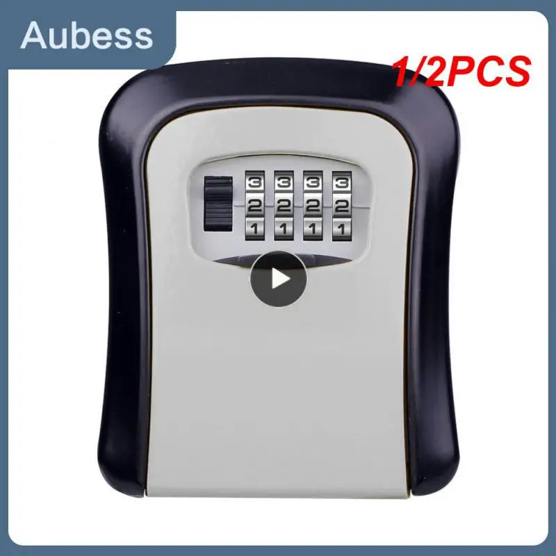 

1/2PCS Weatherproof Wall-mounted Key Safe Password Key Box Key Lock Box No4 Combination Key Storage Lock Box Indoor and Outdoor