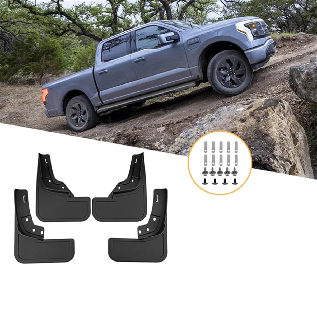 포드 F-150 라이트닝 2021 + 머드 가드, 자동차 머드 플랩, 펜더 머드 가드, 스플래시 플랩 액세서리